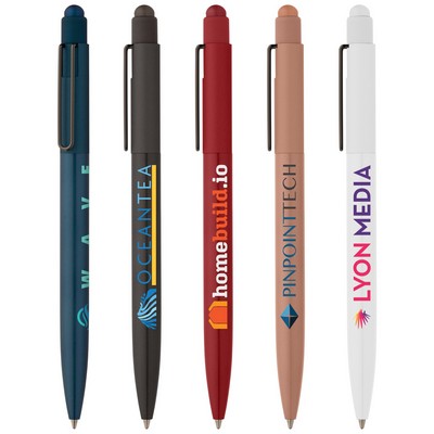 Evo Softy Recycled Aluminium Pen w/ Stylus - ColorJet