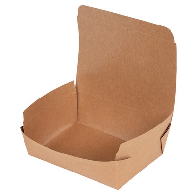 BioPak DINE #3 Vented Paper Takeout Box - Kraft