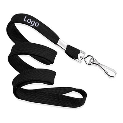 Lanyard With Metal Swivel J-Hook Badge Clip