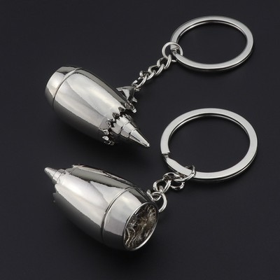 Metal Airplane Engine Keychain