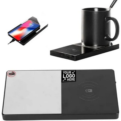 3-in-1 Wireless Charger with Mug Warmer and Phone Stand