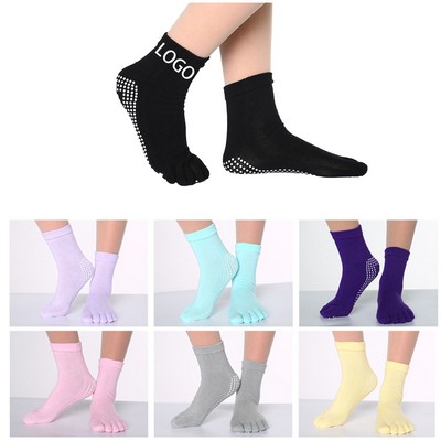 Full Toe Non Slip Sticky Grip Yoga Socks