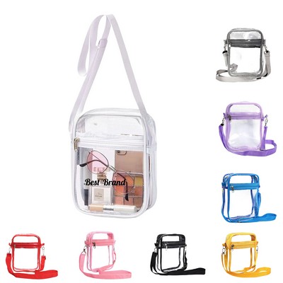 Clear Crossbody Purse Bag With Front Pocket