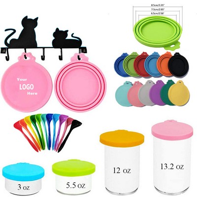 Silicone Pet Food Can Lids W/ Scoop