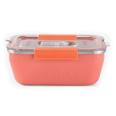 Rigwa Rex Travel Lunch Box, 7x4, Coral