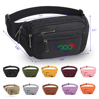 Waist Pack Hip Bum Bag with Multi-Pockets