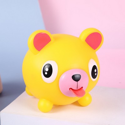 Yellow Bear Stress Ball with Tongue