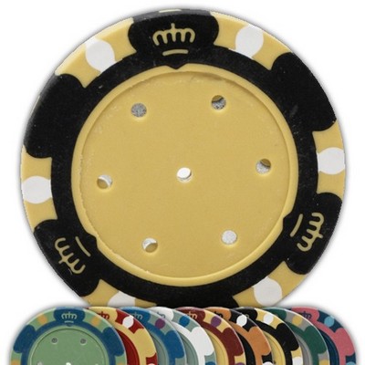 14 gram Clay Monte Carlo Poker Chips for custom inserts - Blank