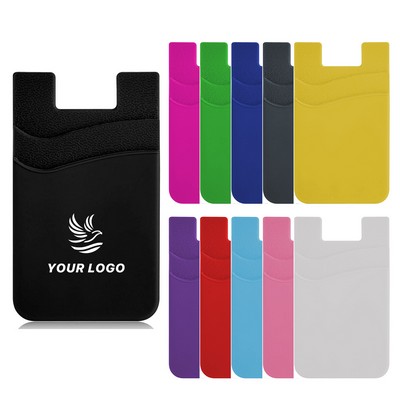 Dual Silicone Phone Case Wallet Credit Card Holder Pocket