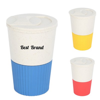 Wheat Straw Coffee Cup With Lid