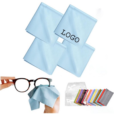 Full Color Microfiber Clean Cloth with Clear Pvc Pouch