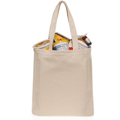 Canvas Grocery Bags with 22" Handles, 10oz