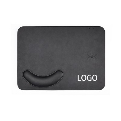 2 In 1 Wireless Charging Mouse Pad W/ Wrist Support