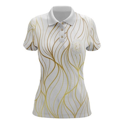 Women's Full Sublimation Performance Short Sleeve Polo - Performance Mesh Options