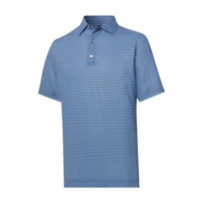 FootJoy® Multi-Stripe Stretch Pique Polo Shirt - Athletic Fit