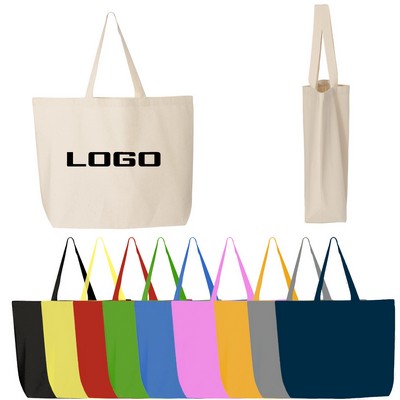 12 oz. 100% Heavy Cotton Canvas 25L Jumbo Tote Bag