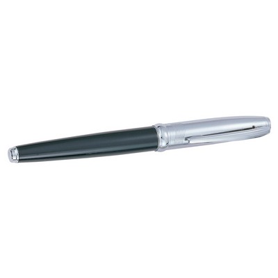 Executive Silver Roller Ball Pen w/Etched Wave Design