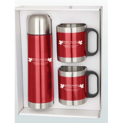 Stainless Steel Mug & Thermos Set