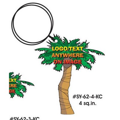 Palm Tree Executive Key Chain w/Mirrored Back (4 Square Inch)