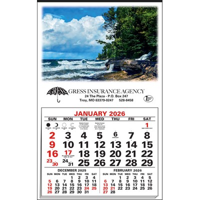 Colorful Palette "Elliot Falls Rocks National Lakeshore" Full Apron Hanger Calendar