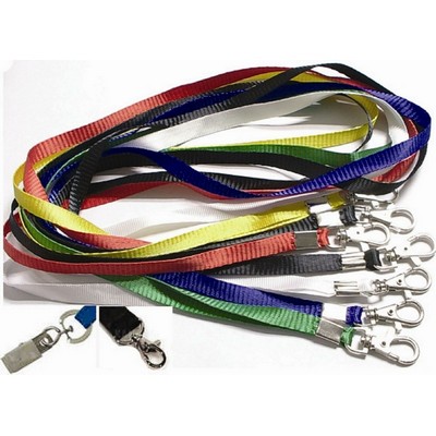 Polyester Lanyard w/Metal Clip (18"x¾")