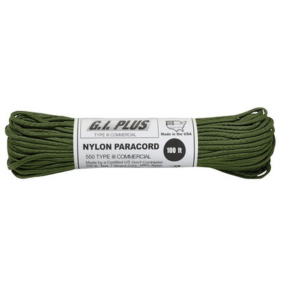 100' Olive Drab 550 Lb. Type III Commercial Paracord