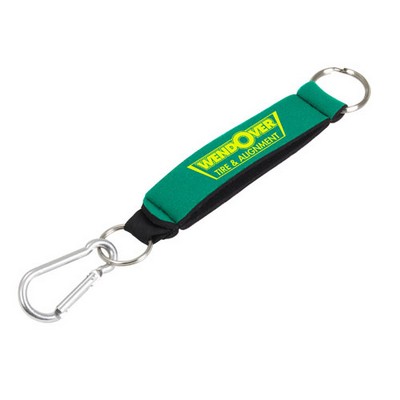 Wrist Strap Key Holder w/ Carabiner Clip & 2 Key Rings