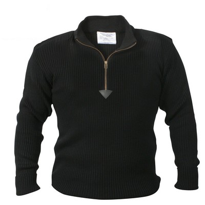 Black 1/4-Zip Commando Sweater (S to XL)