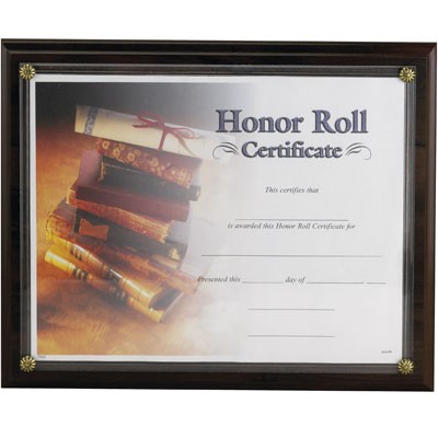 Walnut Finish Certificate Holder Plaque (10½"x13")