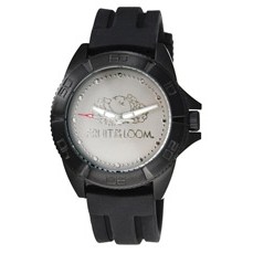 Remington Medallion Black Stainless Steel Watch w/ Rubber Strap