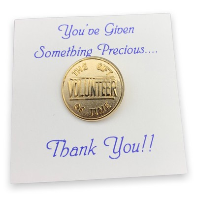 Volunteer Lapel Pin and Card