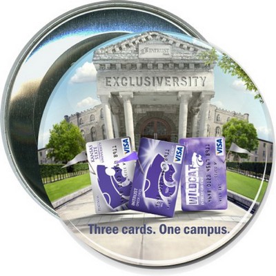 Business - K State Exclusiversity, Visa - 3 1/2 Inch Round Button