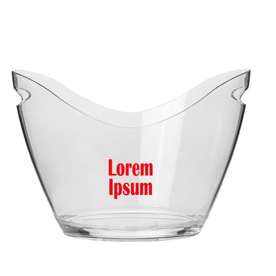 Small Clear Oval Wine Bucket