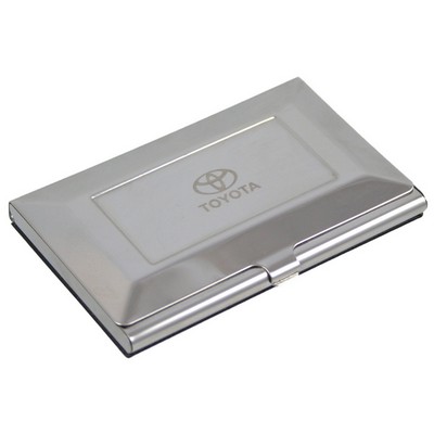 Executive Business Card Case in Shiny Silver Finish