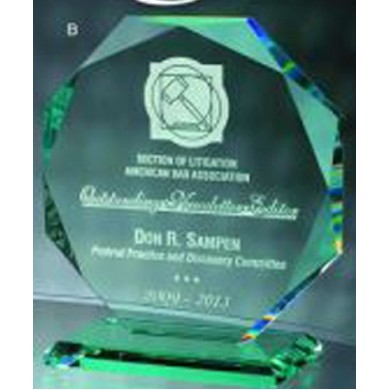 8½" Faceted Octagon Award