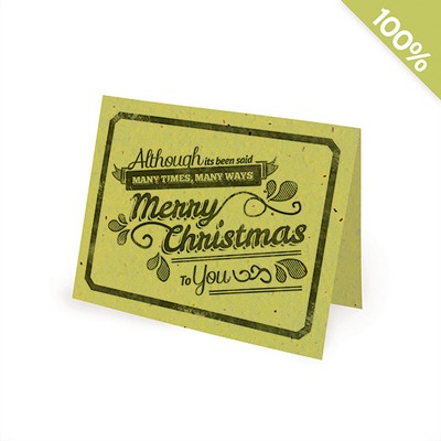 A2 Seed Paper Personalized Red Vintage Holiday Card