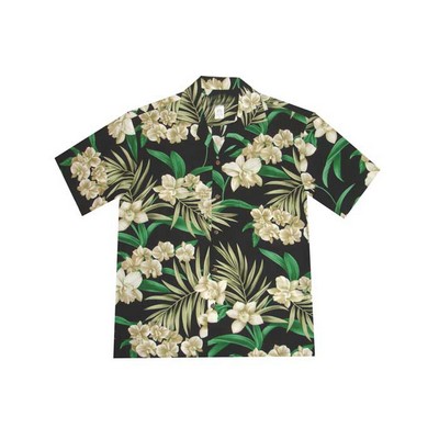 Hawaiian Tropical Print 100% Rayon Silky Feel Bahama Shirt