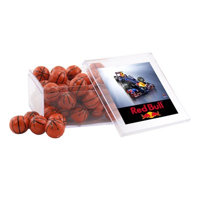 Acrylic Box w/Chocolate Basketballs