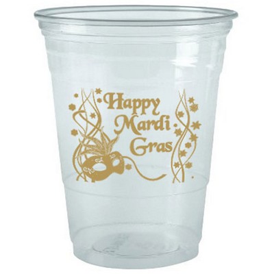 12 Oz. Clear Large Plastic Party Cup (Silk Screen Printing)