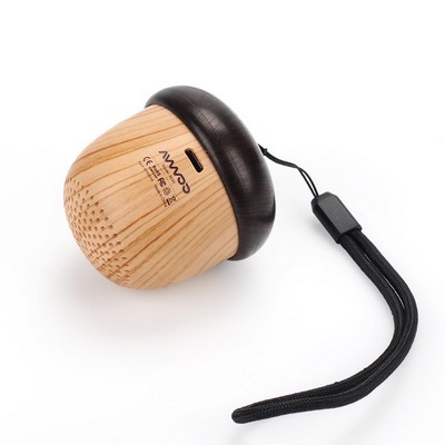 Wooden Nut Shaped Mini Wireless Speaker