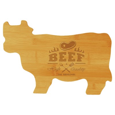 14.75" x 9.75" Bamboo Cow Shaped Cutting Board