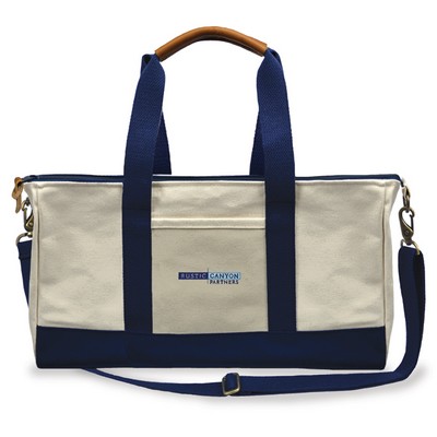 Two-Tone Canvas City Satchel