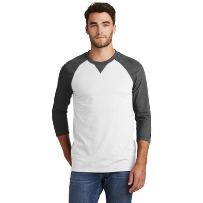 New Era® Men's Suede Cotton 3/4-Sleeve Baseball Raglan Tee