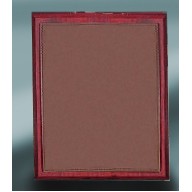 6x8 Red Adler Plaque wiith Dark Brown Lasered Leather Plate