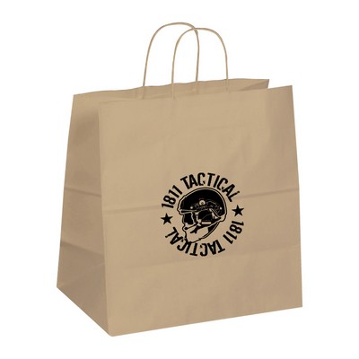 Recycled Tan Kraft Shopping Bag (14.5"x9"x16")