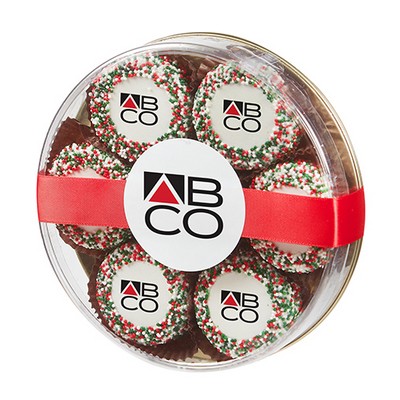 Custom Belgian Chocolate Covered Oreo® Gift - Holiday Nonpareil Sprinkles