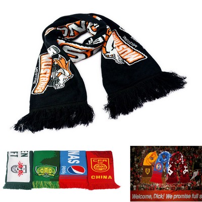 Custom Logo Knitted Fan Scarfs For