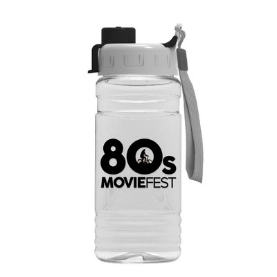 20 Oz. Transparent Sports Bottle w/Quick Snap Lid