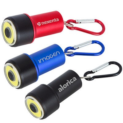 Mini COB Flashlight with Carabiner