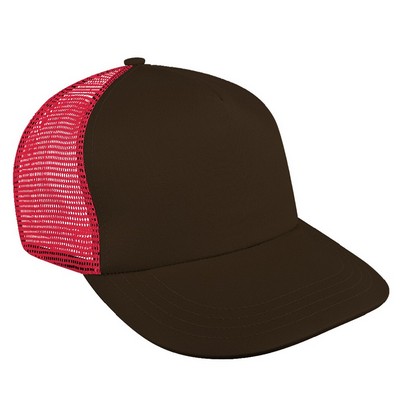 USA Made Contrast Mesh Back Trucker w/Hook & Loop Closure